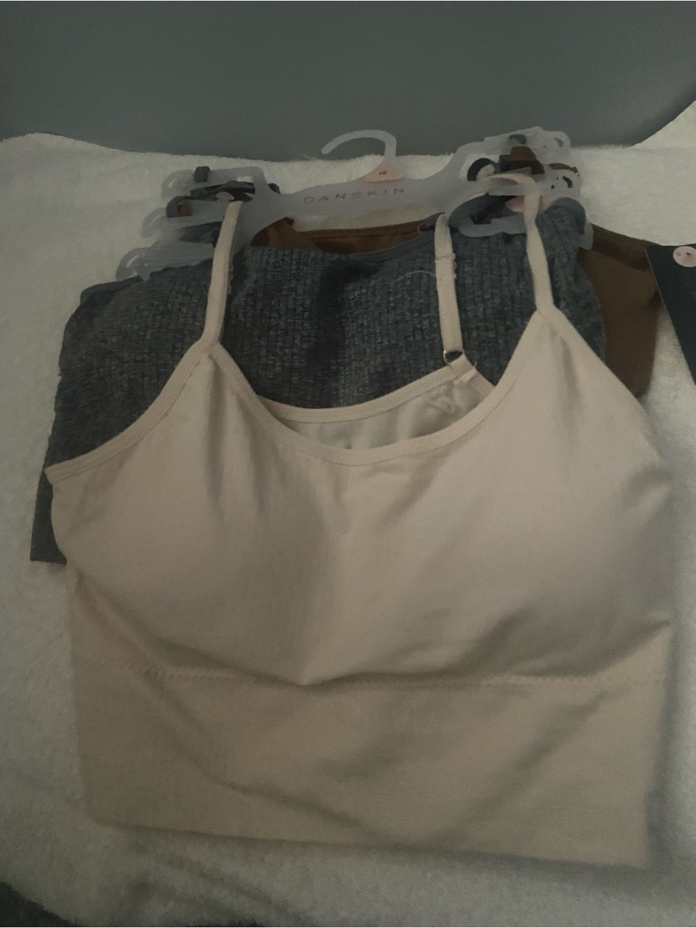 Danskin Cream Adjustable-Strap Cami